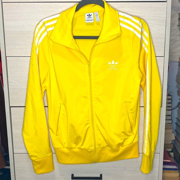 adidas Jackets & Coats Adidas Yellow Track Jacket Poshmark